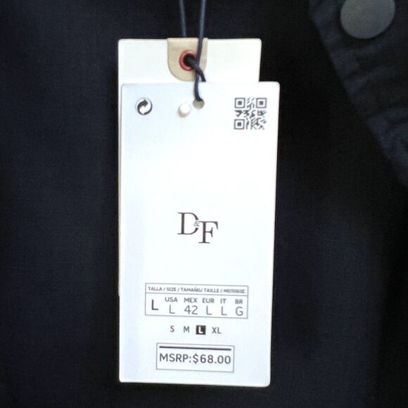 Denim & Flower Men’s Parka Jacket Navy Hoodie Large 42 - Picture 8 of 10